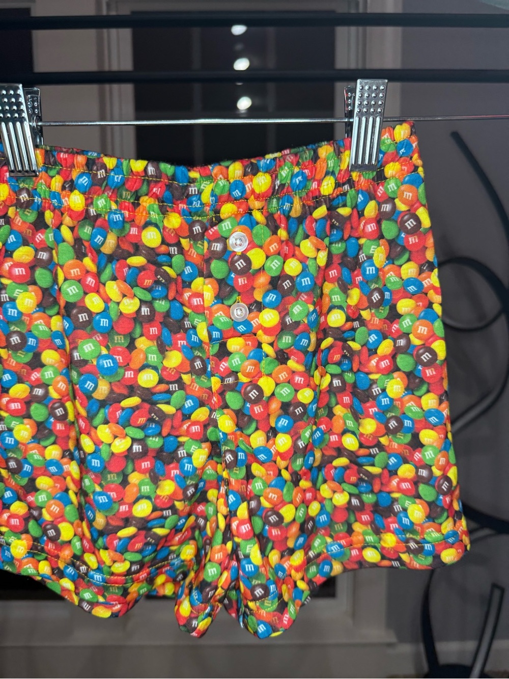 M&M'S Multicolor Candy Print Shorts - Red, Yellow, Blue, Green, Orange, Brown